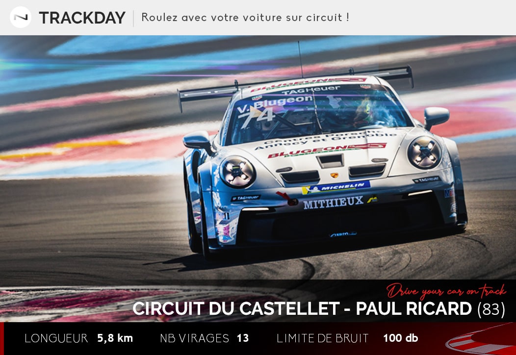 Trackday - roulage sur circuit de Castellet - Paul Ricard