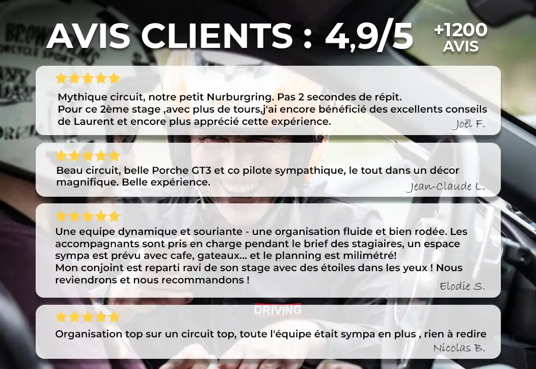 avis clients stages de pilotage