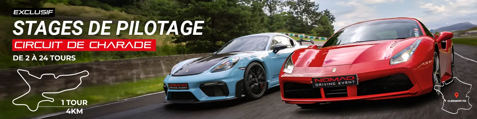 Stages de pilotage GT sur le circuit de Charade