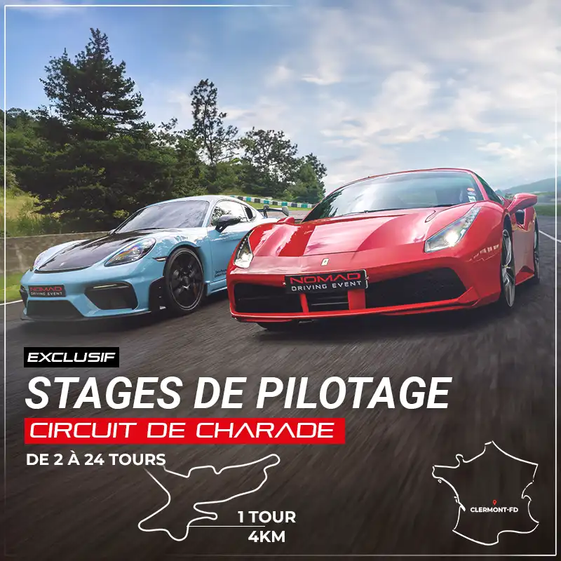 Stages de pilotage sur le circuit de Charade en sportive