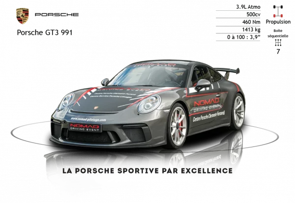 Stage de pilotage au circuit de Charade Porsche GT3