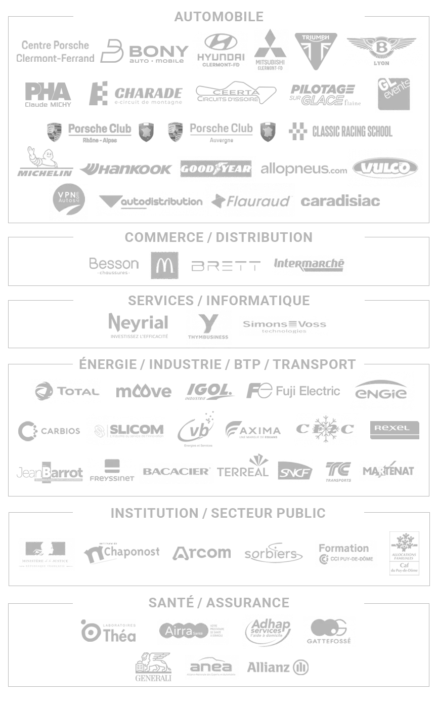 nos clients événements d'entreprise