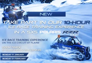 ice race training experience 10h en sxs polaris circuit glace de Flaine