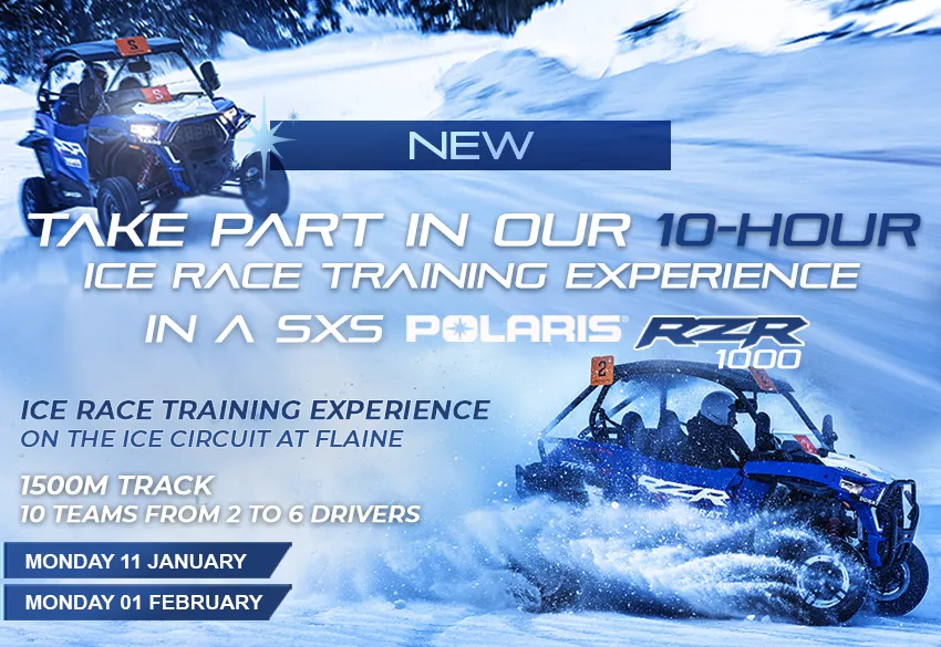 ice race training experience 10h en sxs polaris circuit glace de Flaine