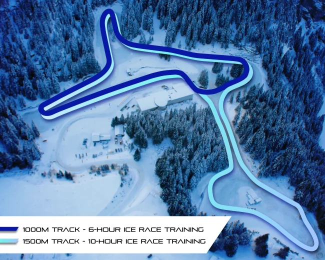 plans flaine 2 circuits EN track map ice race training experience ice circuit Flaine sxs endurance